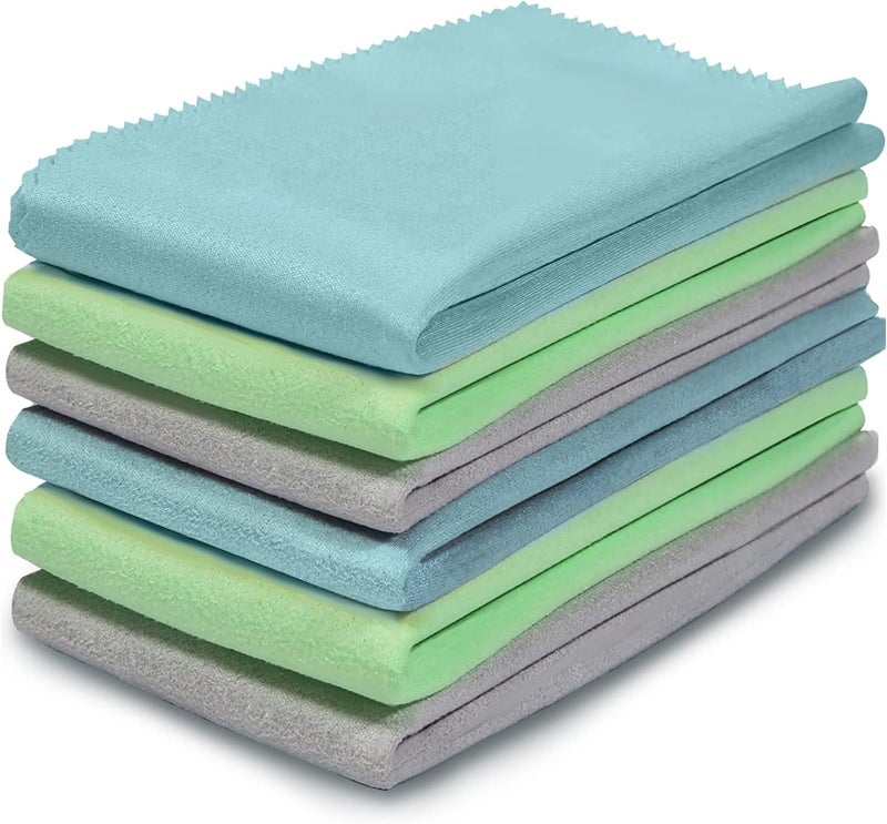 RUSON 6 Pack Guitar Cloths, 12"x12" Microfiber Flute Cleaning Cloth for Musical Instruments Polishing & Cleaning Cloths for Guitar Flute Violin Piano Clarinet Trumpet Sax - Image 1